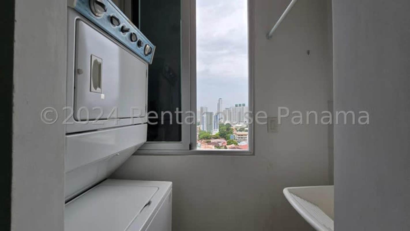 Bedroom with closet and window views in Carrasquilla Panama Apartment Sale
