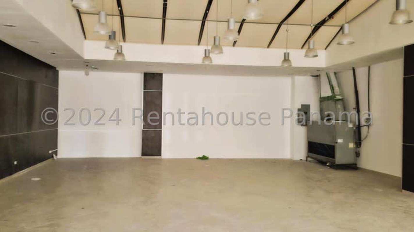 Retail space with pendant lighting and open plan Albrook Mall Panama