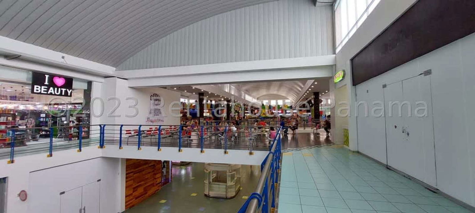 Spacious mall interior with food court storefronts Albrook Panama City
