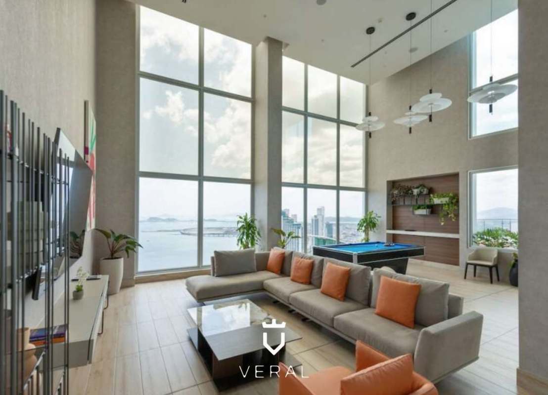 Luxury lobby with marble floor and designer furnishings PH Costanera Panama