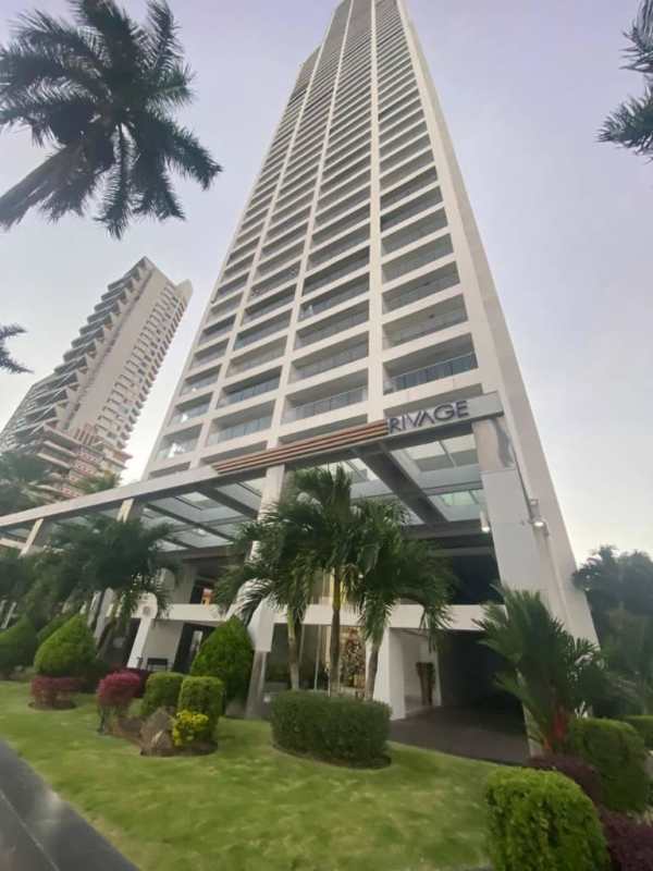 Elegant lobby with designer furniture and marble flooring in PH Rivage Tower Panama