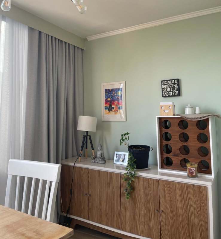 Remodeled kitchen with granite countertop and cabinetry in Park Loft apartment Obarrio Panama City