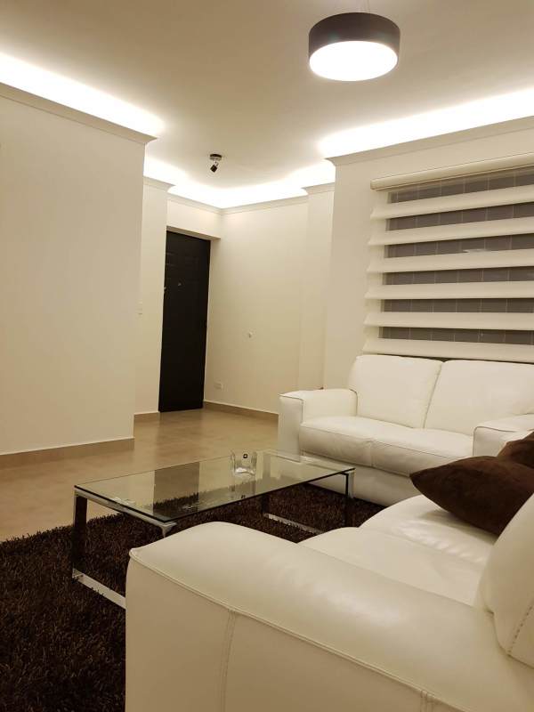 Spacious bedroom with ensuite bathroom, AC, built-in closet at Embassy Village Panama rental