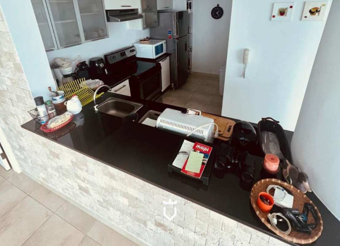 Modern open kitchen with stainless steel appliances granite counters PH Riverside Costa del Este