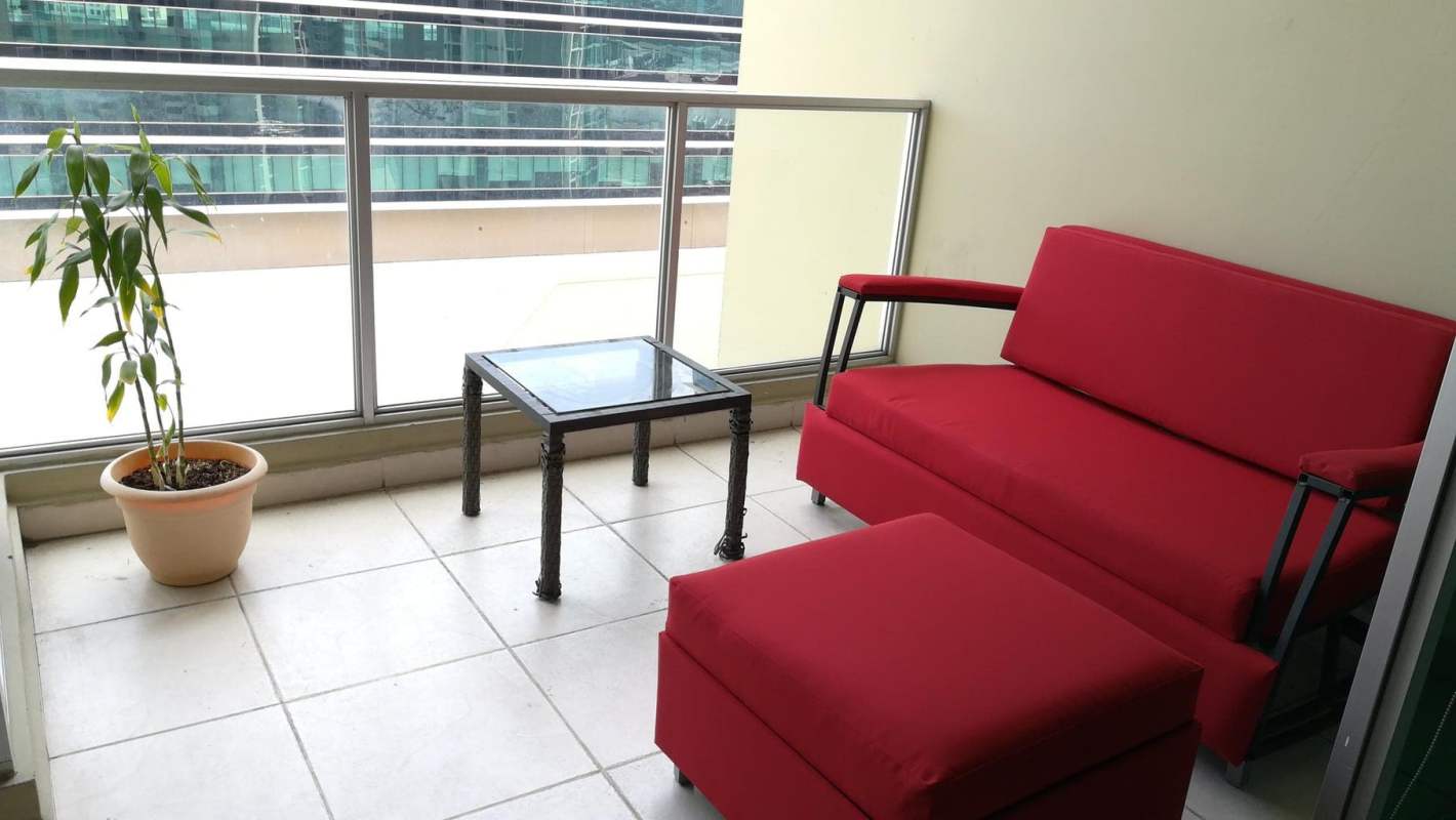Spacious balcony with city skyline views PH Greenbay Costa del Este