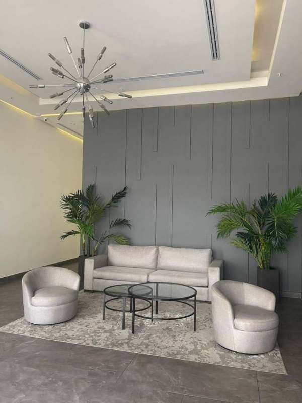 Balcony with glass railing and panoramic city skyline view at PH Cranc Tower El Cangrejo Panama