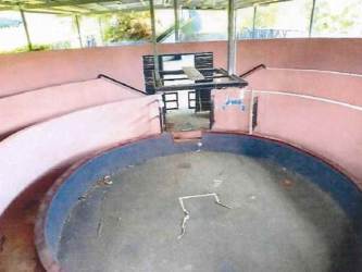 Modern design countryside building with large windows surrounded by lush greenery in Santa Fe Panama