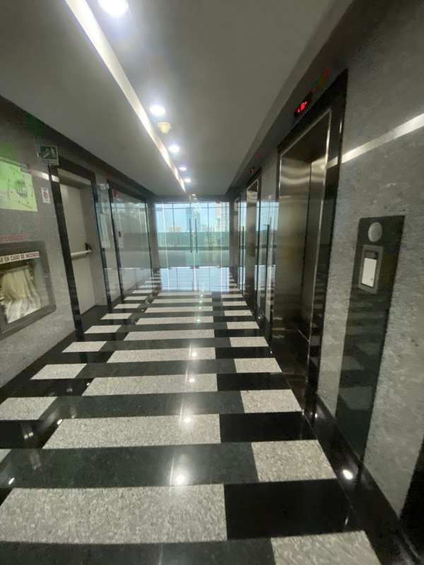 Modern glass wall office room with panoramic city skyline view Bella Vista Panama City