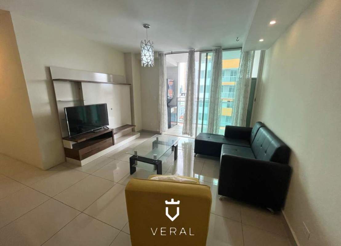 Fully equipped open kitchen and dining space marble floor PH Red Point San Francisco Panama with modern appliances