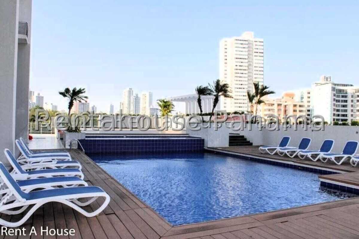Private balcony panoramic city skyline PH Greenview in San Francisco Panama City