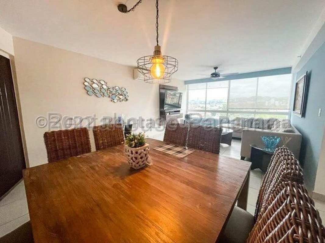 Kitchen with granite counters, dark cabinets, gas stove Lefevre 75 Parque Lefevre Panama