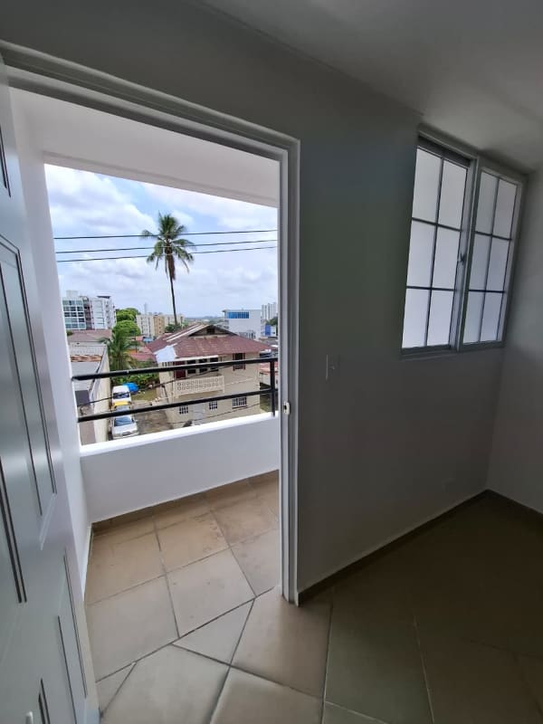 Apartment kitchen with granite counters, tile backsplash in PH Mi Pueblito Panama City