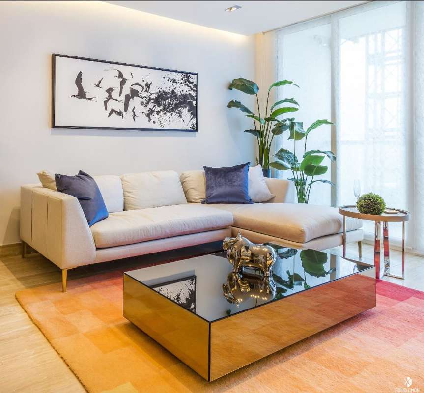 Open design kitchen with appliances stone countertops luxury rental Costa del Este Panama