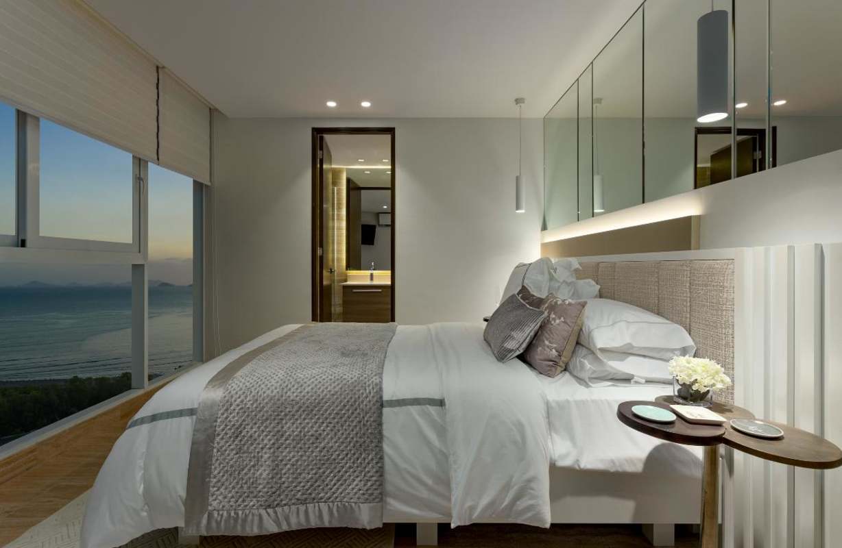 Resort-style swimming pool area PH Paramount Costa del Este Panama luxury rental amenities