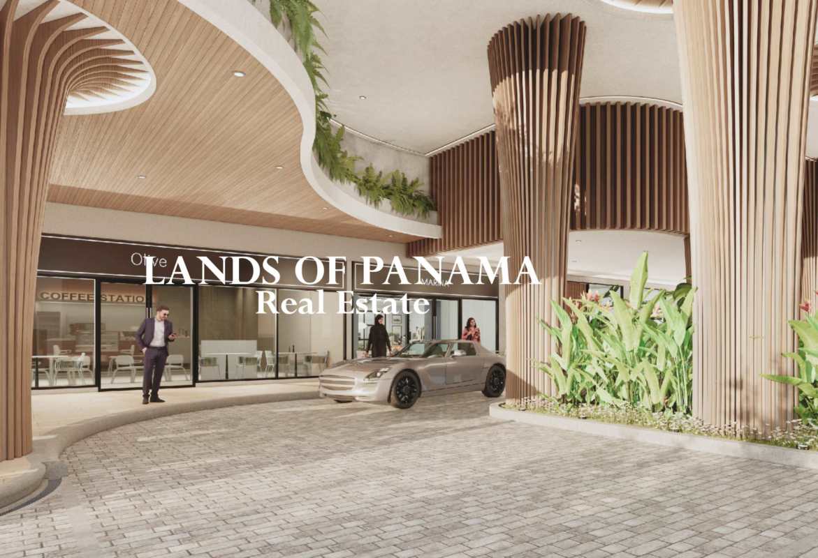 Modern gym with wood accents, natural light and courtyard view at PH Allure Punta Pacifica