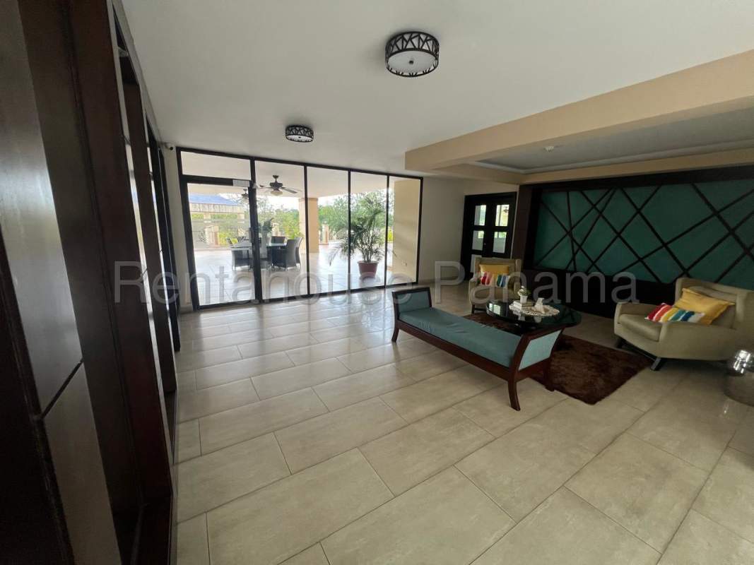 Bright living area with large sliding glass doors in PH Pine Hills Albrook Panama City