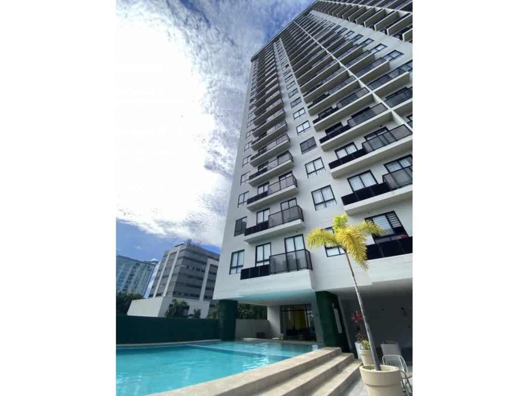 Fully equipped modern kitchen granite countertop and appliances PH The Gray on Calle 50