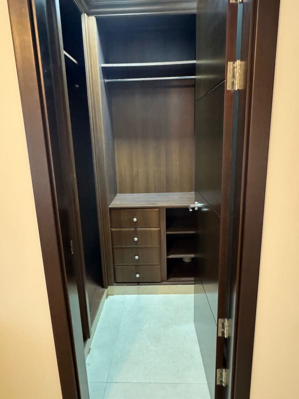 Dining area with large windows, panoramic skyline views in Titanium Panama City