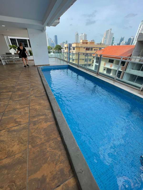 Rooftop swimming pool with skyline views PH Red Point San Francisco Panama