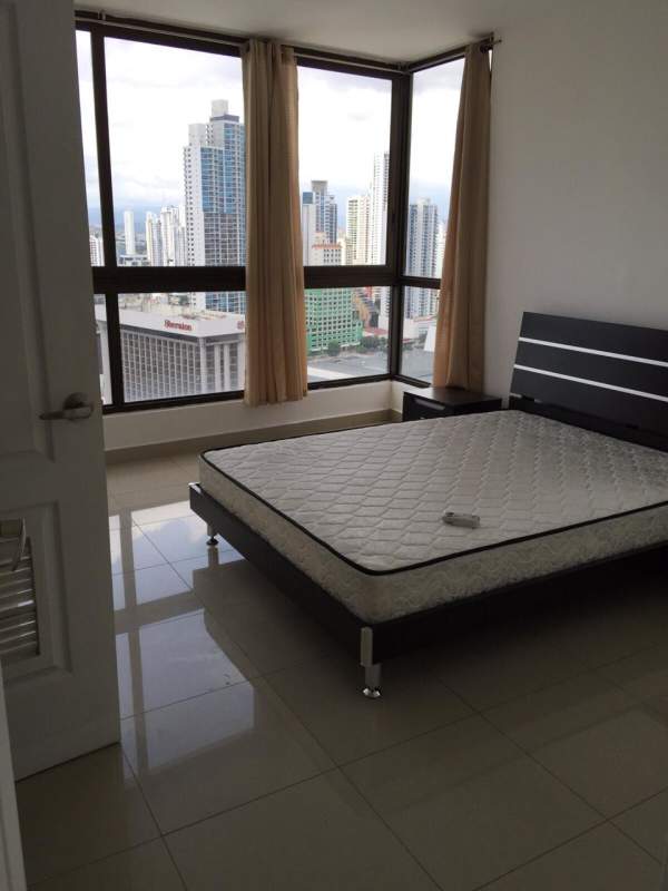 Bathroom with glass shower enclosure, modern fixtures in PH San Francisco Bay Panama