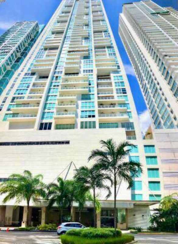 Open kitchen with built-in appliances in PH Dupont rental apartment Punta Pacifica Panama