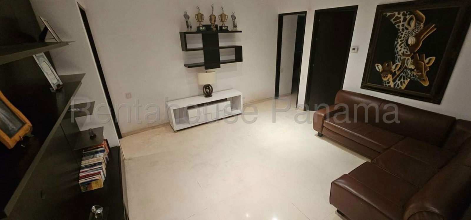 Spacious master bedroom with oceanview windows and walk-in closet in Punta Pacifica Panama