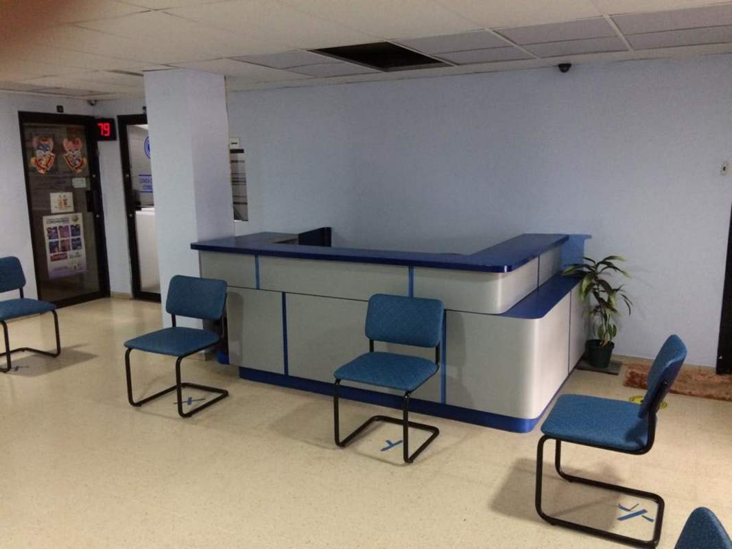 Modern commercial building with landscaped entrance on Via Ricardo J. Alfaro Panama