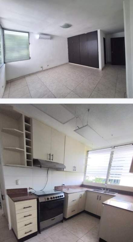 Closed kitchen with refrigerator, stove, full appliances PH Punta del Mar Punta Paitilla Panama City