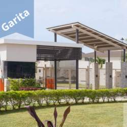 Colorful outdoor playground with slides and climbing structures in Costa Verde Panama