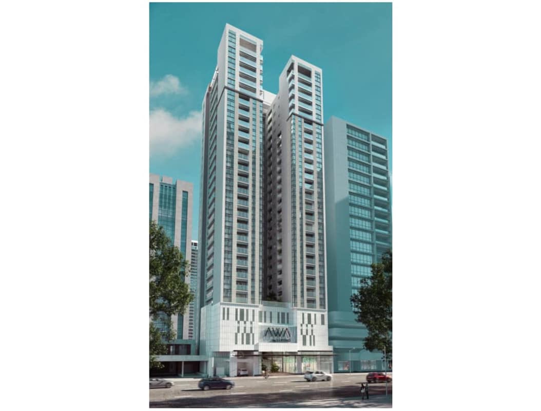 Infinity swimming pool and sun deck with panoramic views at AWA by LIVING Panama