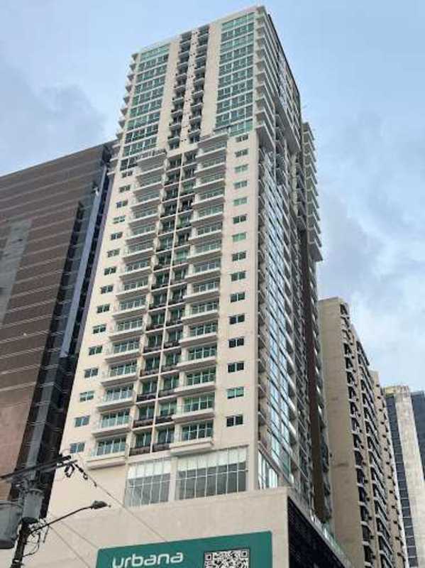 Modern high-rise tower facade PH Diana in Obarrio Central Panama Business District