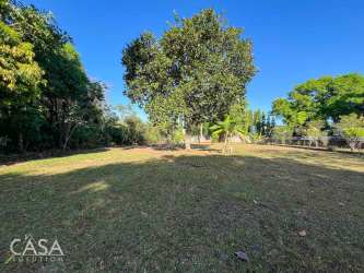 Open flat lot with green trees in fenced residential area of David Chiriqui Panama for sale