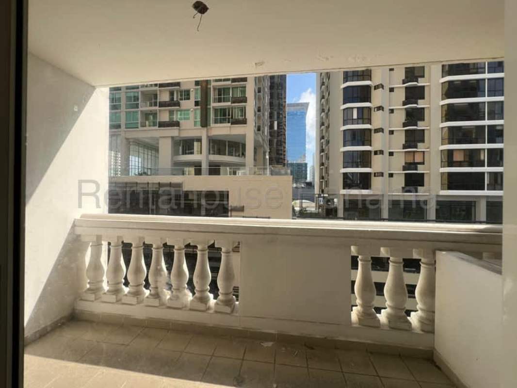 Bright living area with large windows at PH Royal Palace Obarrio apartment for sale Panama
