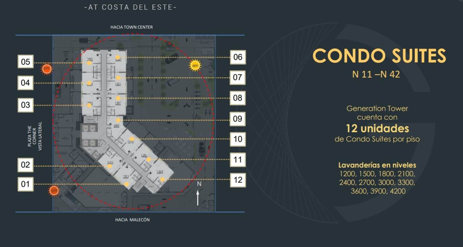 Modern turnkey kitchen with integrated appliances wood finish cabinets in Generation Tower Panama