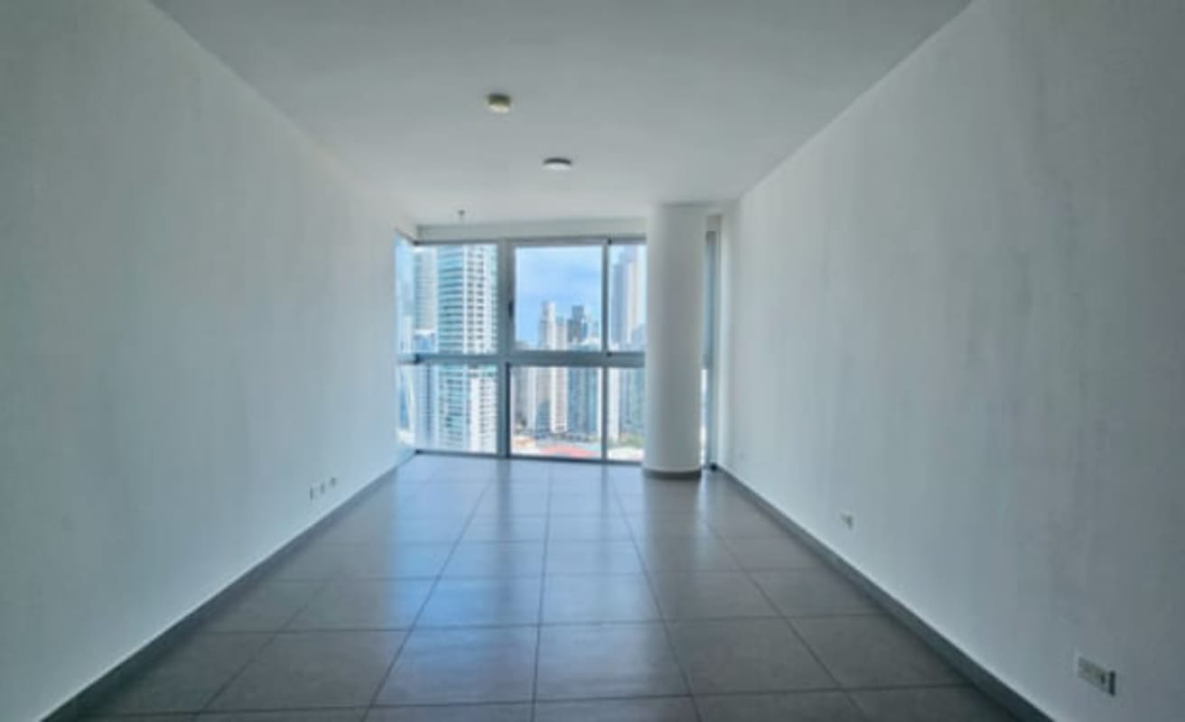 Kitchen with granite counters, ceramic tile, bright light in apartment at PH Signature Point Bella Vista Panama