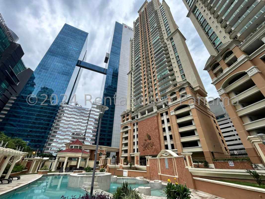 Modern kitchen with granite countertops stainless appliances PH Pacific Point Punta Pacifica Panama City