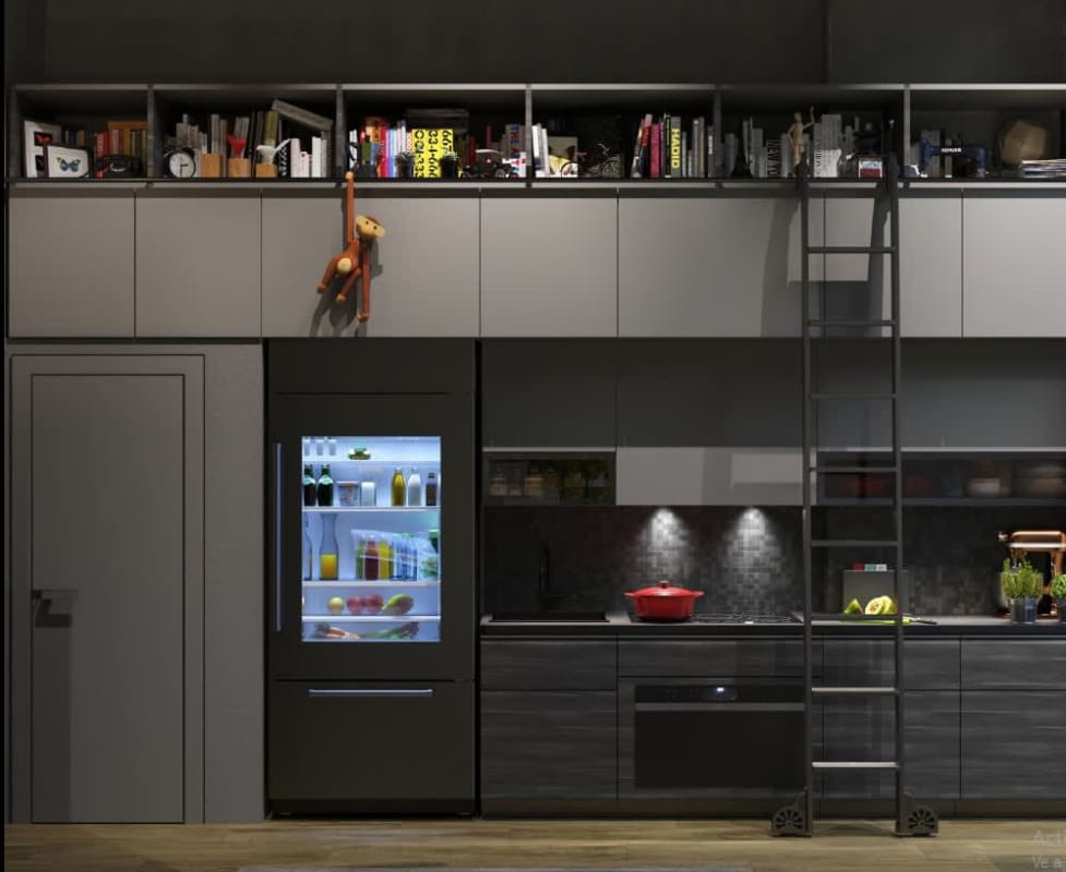 Minimalist style bathroom with glass-enclosed shower in loft apartment PH Coco del Mar Panama