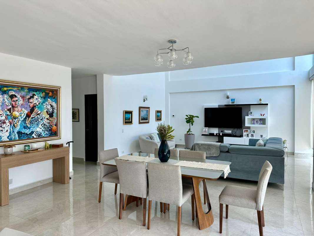 Spacious walk-in closet with wood shelves drawers Costa Esmeralda Panama