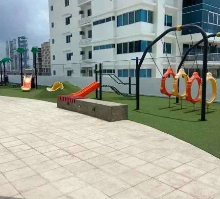 Spacious dining and living room with stone accents PH Pearl Costa del Este Panama