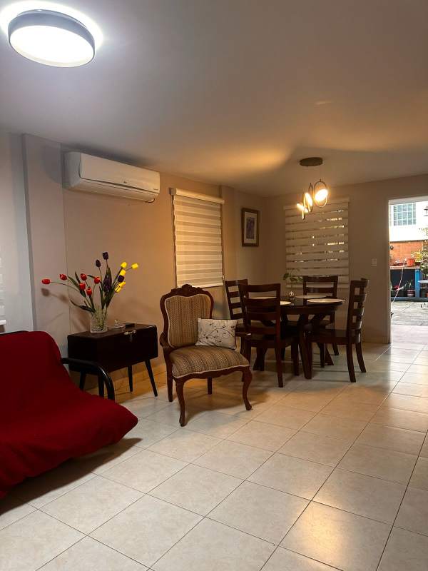 Second bedroom with AC built-in closet furnished house Condado del Rey Panama