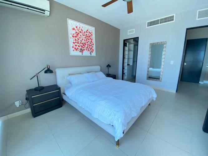 Balcony view overlooking Panama Bay skyline from PH BICSA apartment Avenida Balboa