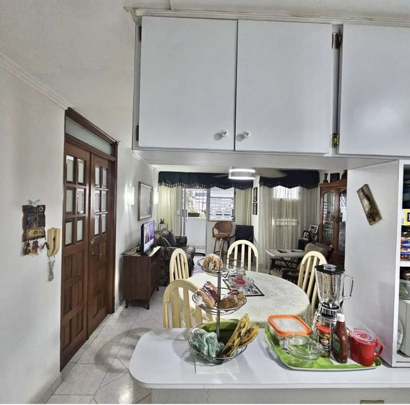 Furnished living dining combo space with ceiling fan PH Brisas de España Carrasquilla Panama