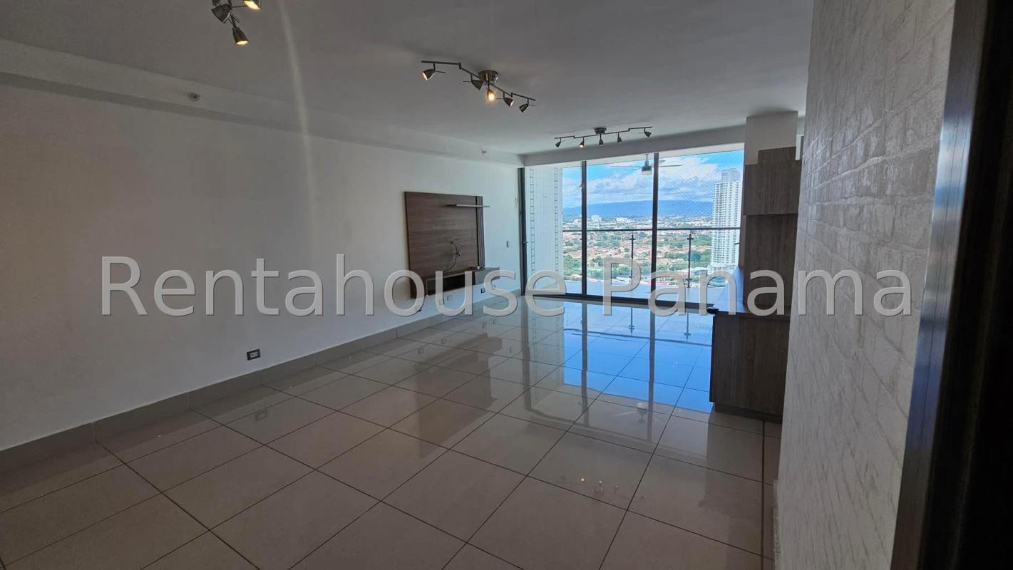 Floor-to-ceiling panoramic windows with balcony city skyline view PH Bali in Costa del Este Panama