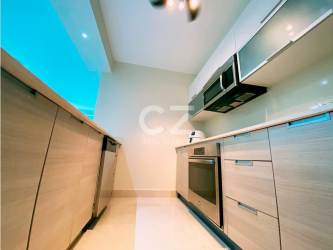Guest bathroom with walk-in shower modern fixtures PH Casa Bonita Panama