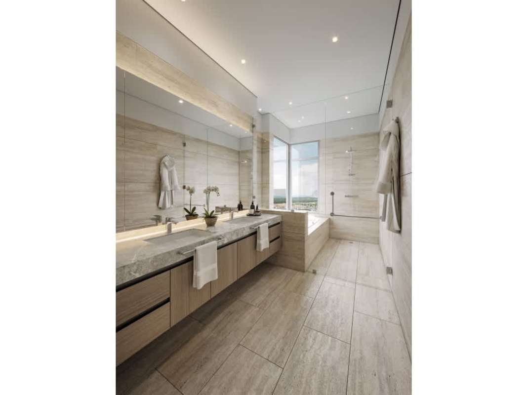 Contemporary luxury kitchen with island and built-in appliances PH Guayacan Santa Maria Panama