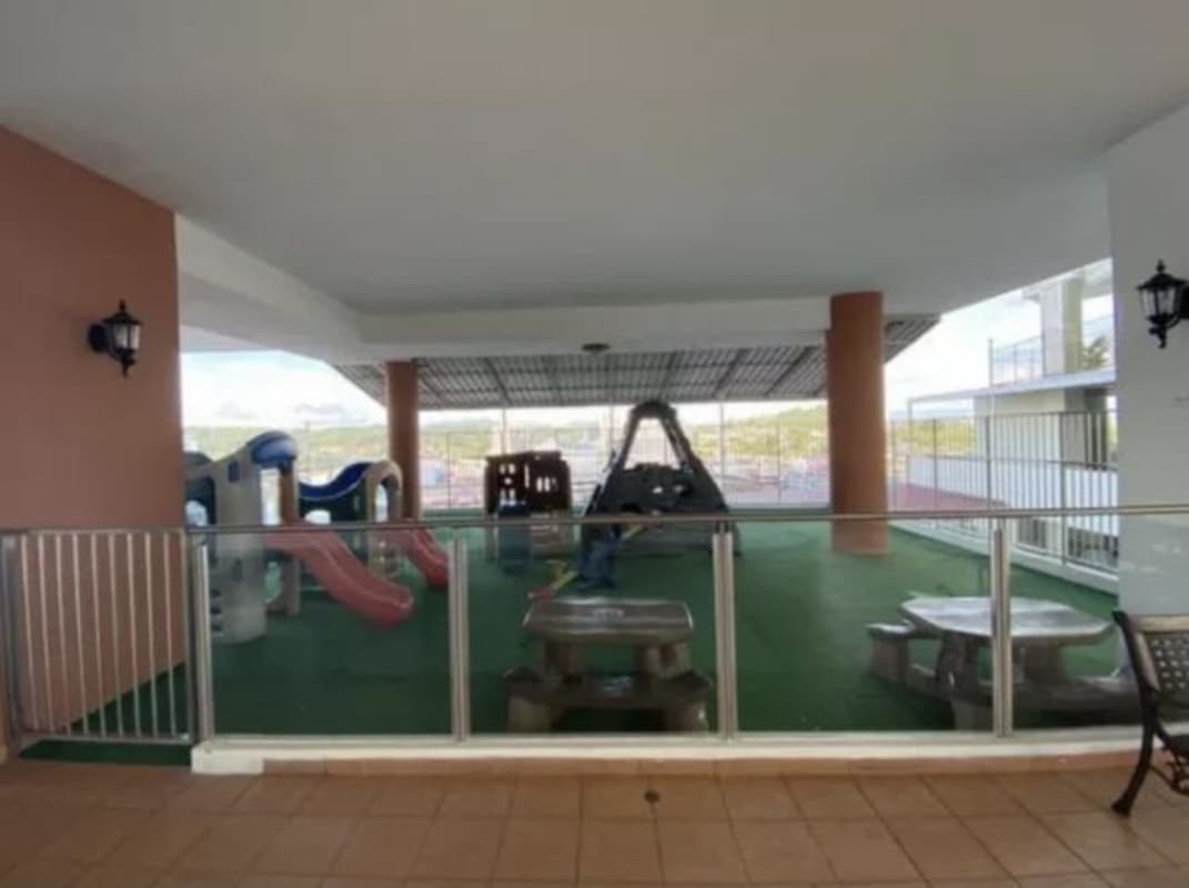 PH Dos Mares View II entrance drive with arched secured gate Panama City