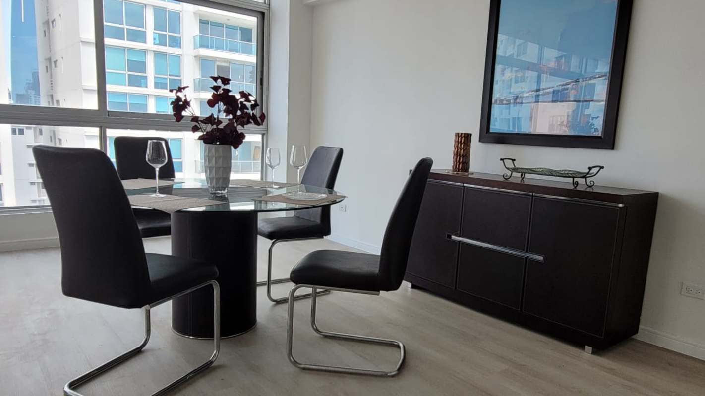 Stylish hallway decor in modern apartment PH Bayfront Avenida Balboa Panama