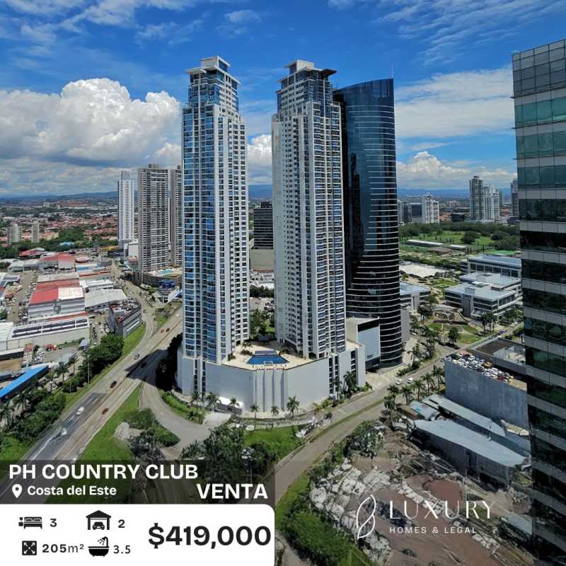 Contemporary kitchen with granite countertops and stainless steel appliances PH Country Club Panama