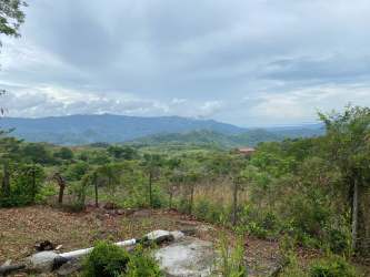 Panoramic mountain view from farmland Sora Los Pildones Panama