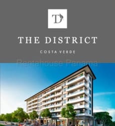 Living dining space with large balcony sliding doors porcelain tiles in The District Costa Verde Panama